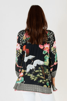 Lula Soul Yoshiko Print Black Shirt.