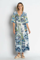 Lula Life Dita Shirtdress Ocean.