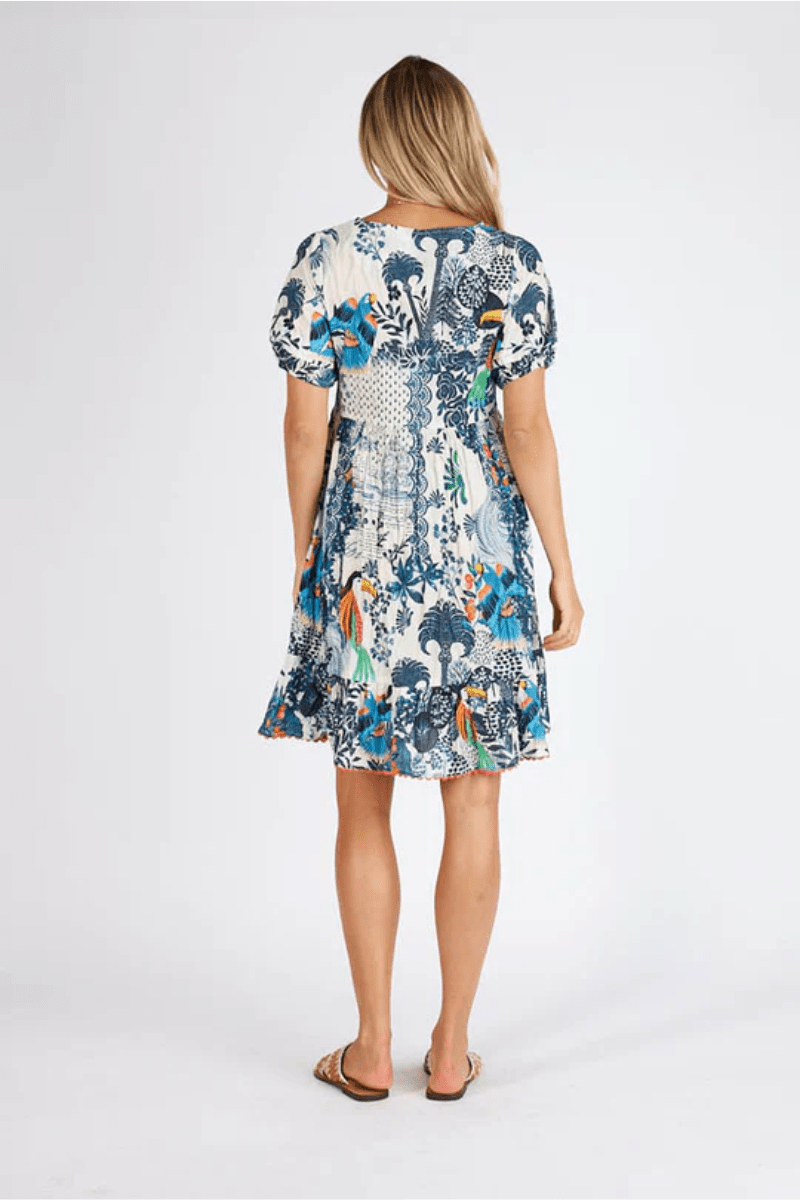 Lula Life Rio Cotton Dress Navy.