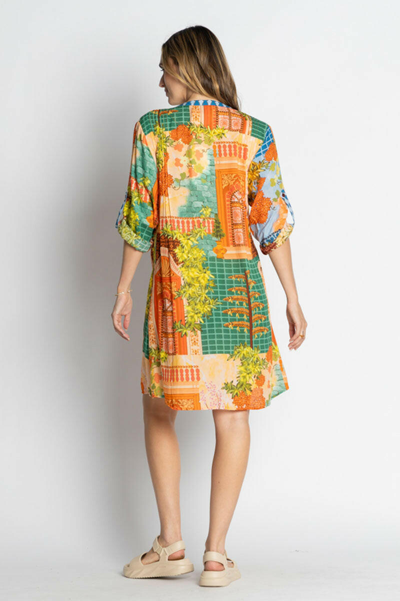 Lula Life Lanthea Button Dress Multi.