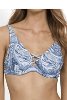 Milea Indian Ink Cross Front Bralette Tri Bra.