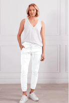 Monaco Jeans Blake Jogger White Pants.