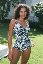 Nip Tuck Nostalgic Summer Louise Tankini Top - Green.