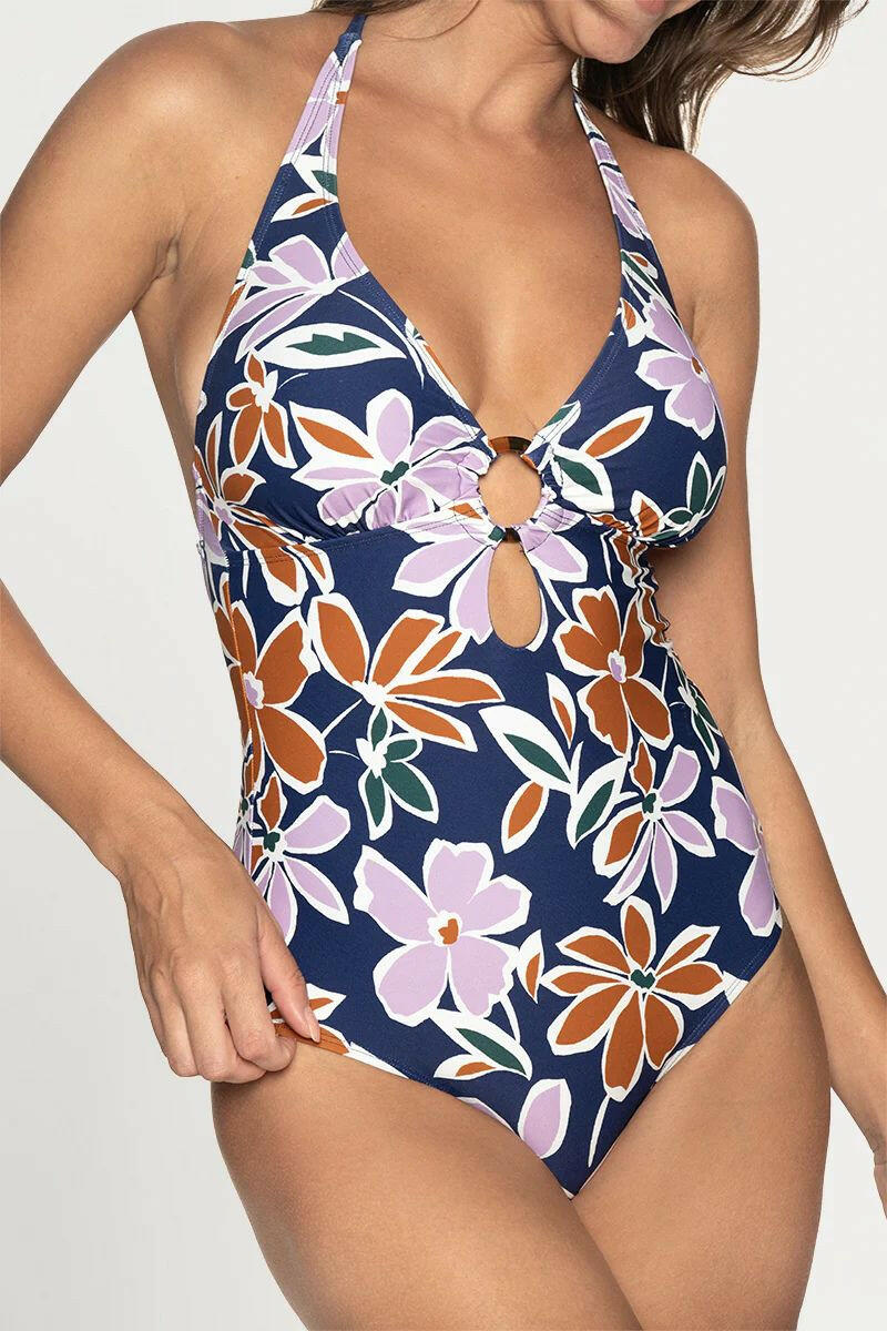 Nip Tuck Petal Precision Lorna One Piece - Navy.