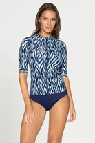 Nip Tuck Yvonne Full Zip Sun Safe Top - Navy.
