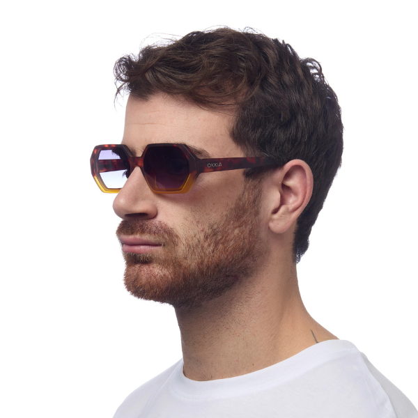 Okkia Andrea Sunglasses - Havana Yellow.