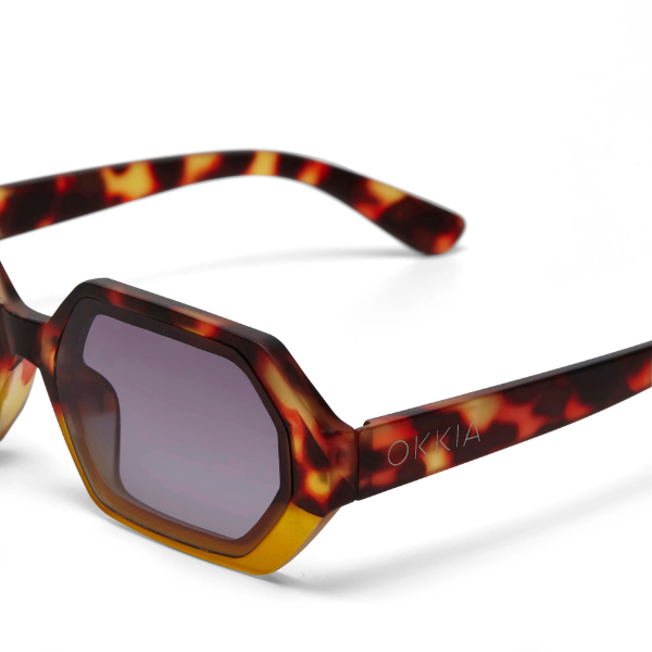 Okkia Andrea Sunglasses - Havana Yellow.