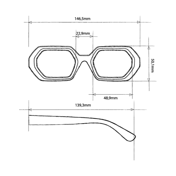 Okkia Andrea Sunglasses - Midnight Blue.