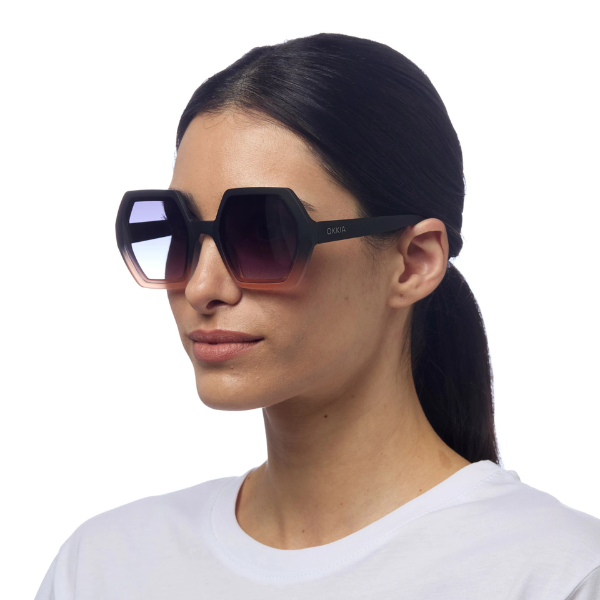 Okkia Emma Sunglasses - Black Shaded Rose.