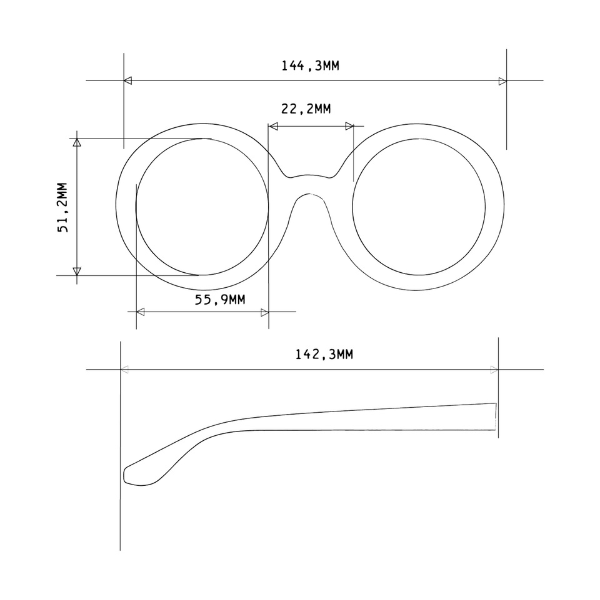 Okkia Monica Sunglasses - Havana and Blue.