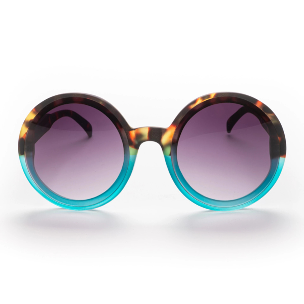 Okkia Monica Sunglasses - Havana and Blue.