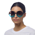 Okkia Monica Sunglasses - Havana and Blue.