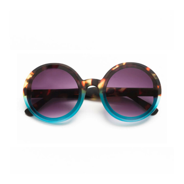 Okkia Monica Sunglasses - Havana and Blue.