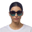 Okkia Silvia Sunglasses - Havana and Blue.