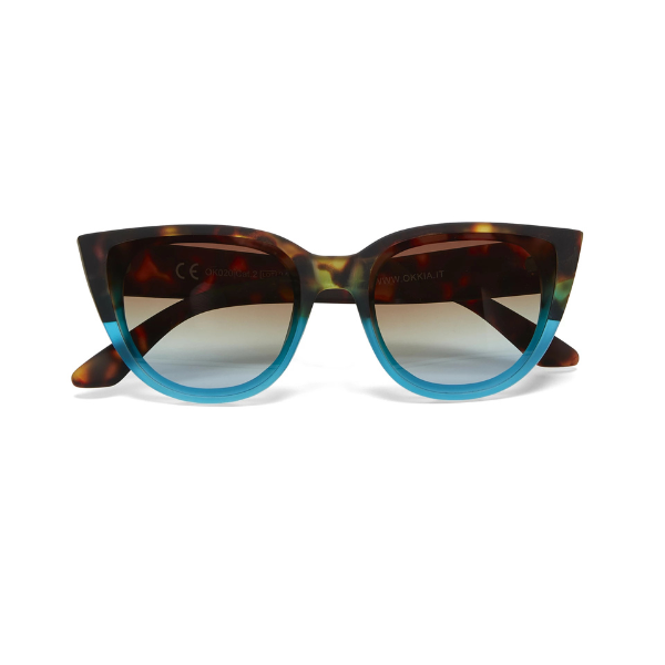 Okkia Silvia Sunglasses - Havana and Blue.