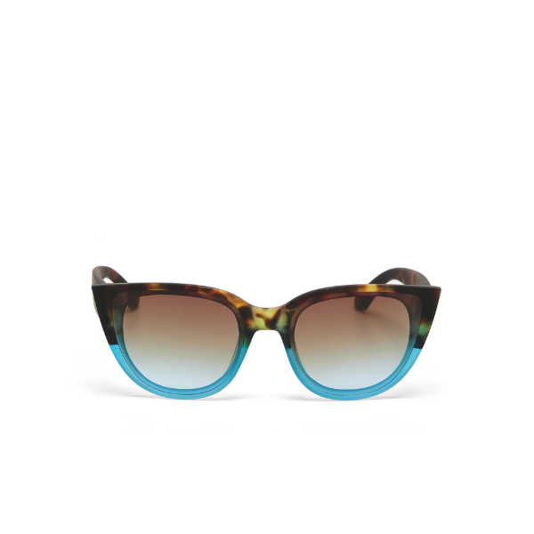 Okkia Silvia Sunglasses - Havana and Blue.