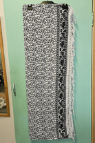 Rayon Sarong Wrap Elephant Patterned Fringed Sarong Tan/Black.