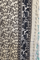 Rayon Sarong Wrap Elephant Patterned Fringed Sarong Tan/Black.