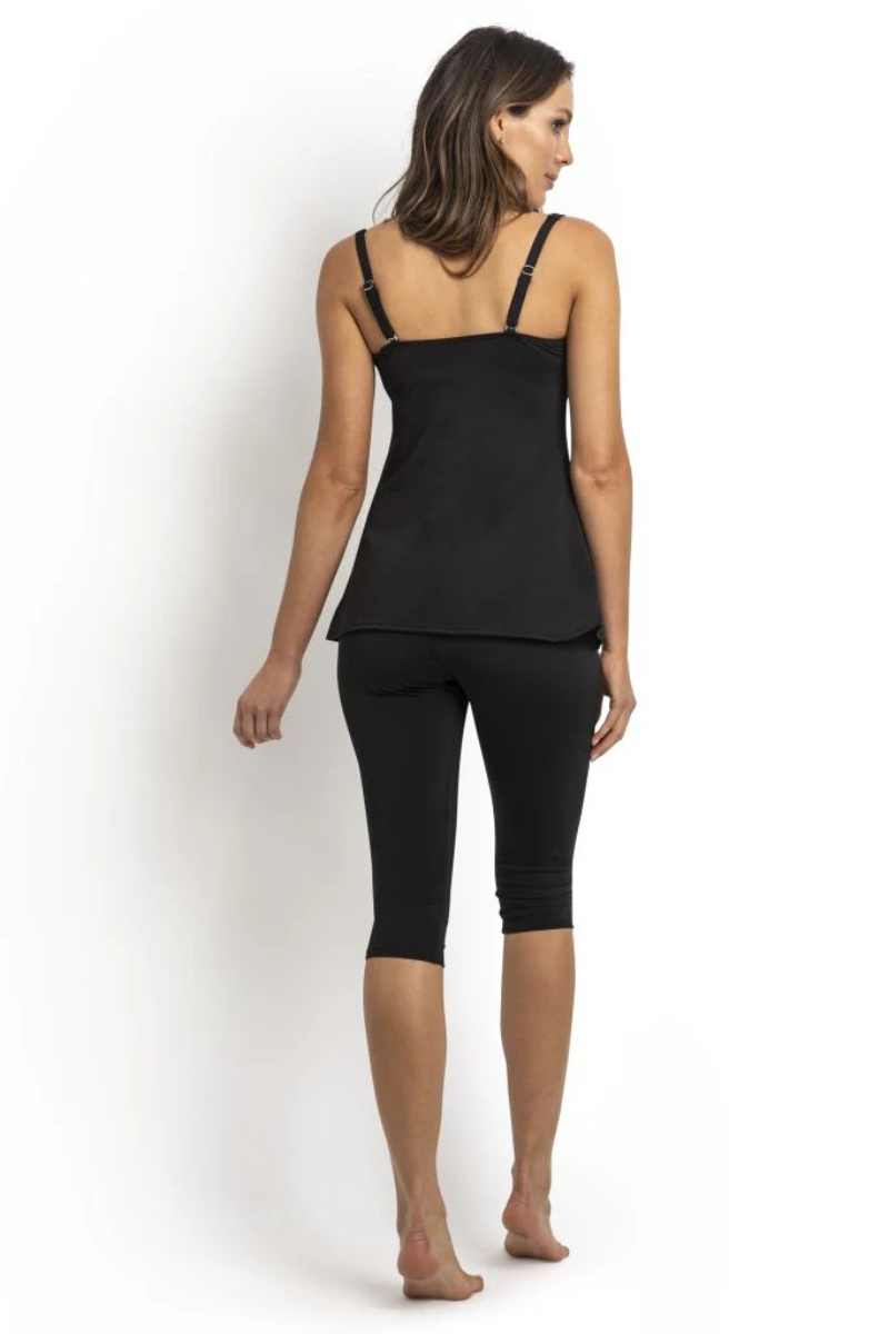 Poolproof Bottom Capri Swim Pant - Black.