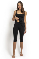 Poolproof Bottom Capri Swim Pant - Black.