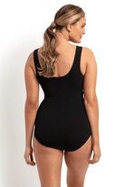 Pool Proof Vogue Fan Splice Tank One Piece - Black.
