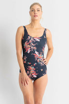Poolproof Tabitha Pintuck Mastectomy One Piece - Navy.