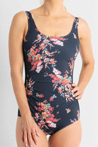 Poolproof Tabitha Pintuck Mastectomy One Piece - Navy.