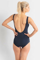 Poolproof Tabitha Pintuck Mastectomy One Piece - Navy.