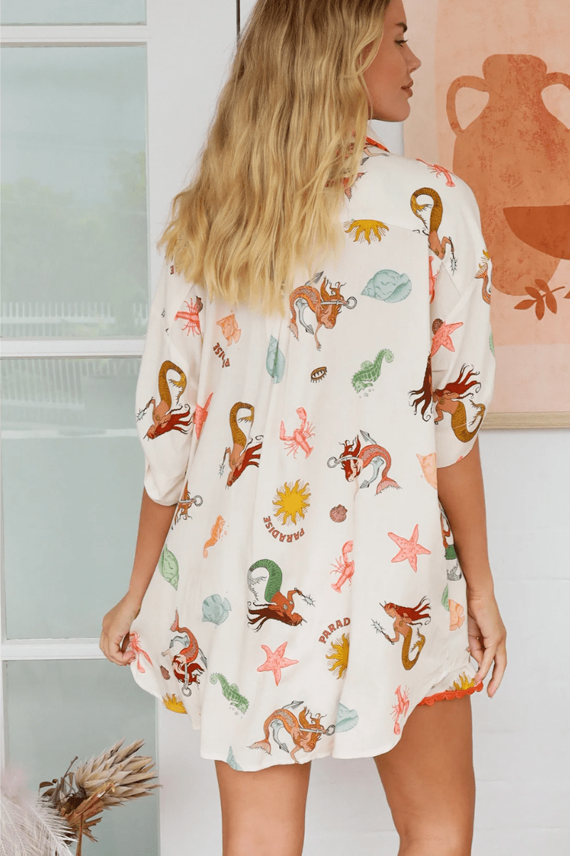 Salty Palm Elizabeth Rayon Shirt.