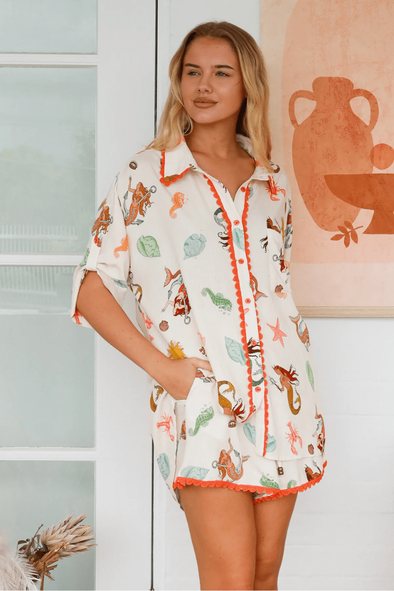 Salty Palm Elizabeth Rayon Shirt.