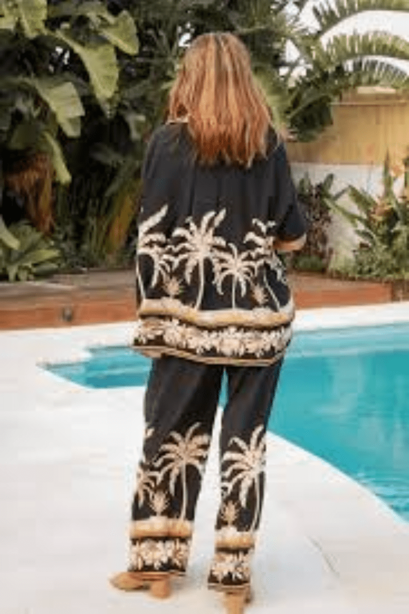 Salty Palm Shirt Blk.