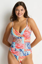 SL1081CI Coco Island Wrap Front DD/E Cup One Piece