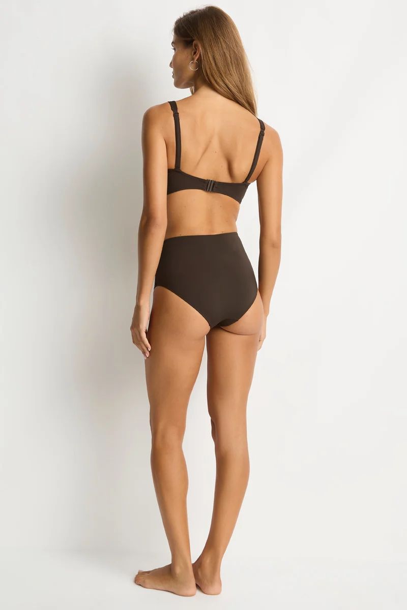 Sea Level SL4140ECO Essentials Edit High Waist Gathered Side Pant Espresso