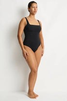 Sea Level SL1158ECO Essentials Edit Square Neck Panelled Underwire One Piece Black