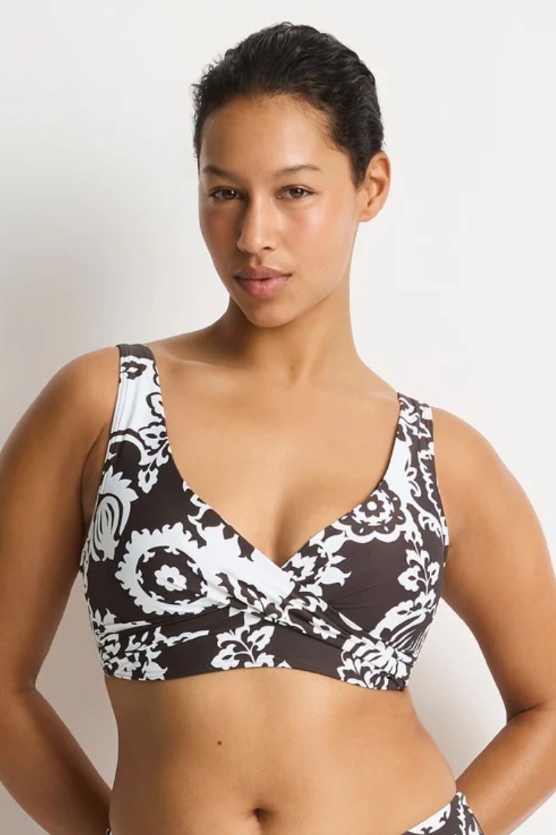 Sea Level SL3110KL Kastello Cross Front Multifit Bra Top Espresso
