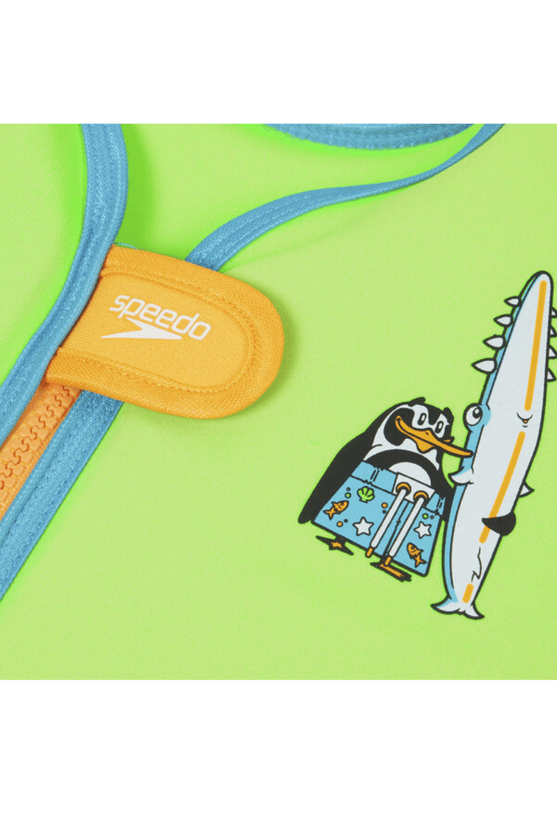 Speedo Toddler Character Printed Float Vest - Green/Blue - 8-1225214686.