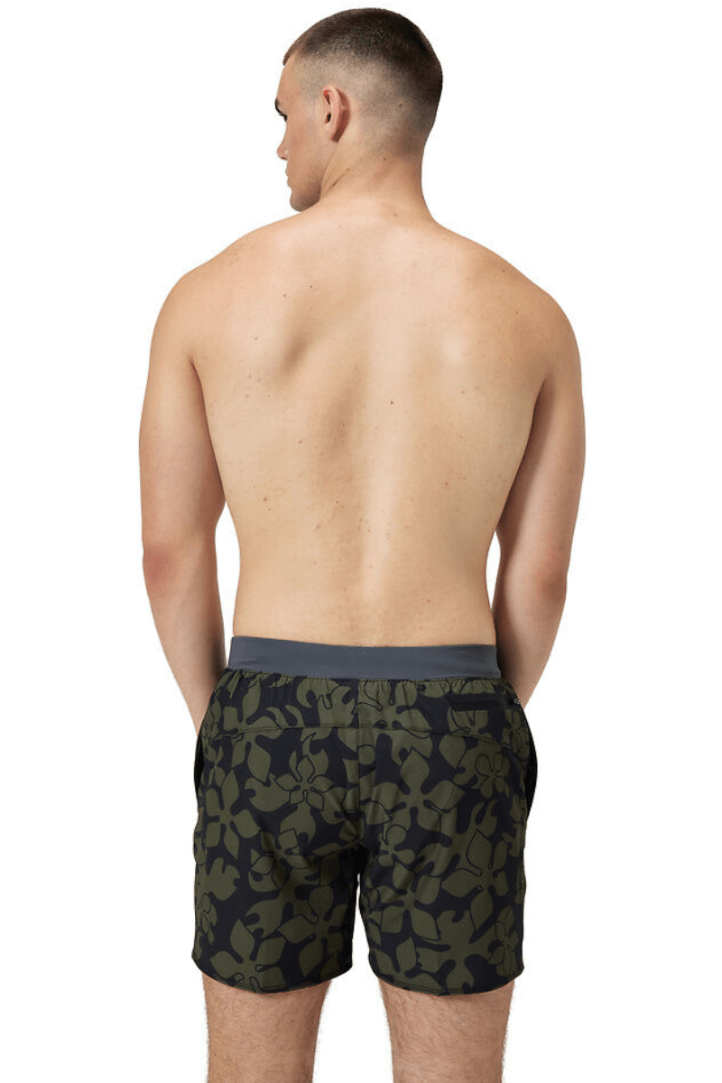 Speedo Mens Lookout Print Volley 16" Short - Deep Olive.
