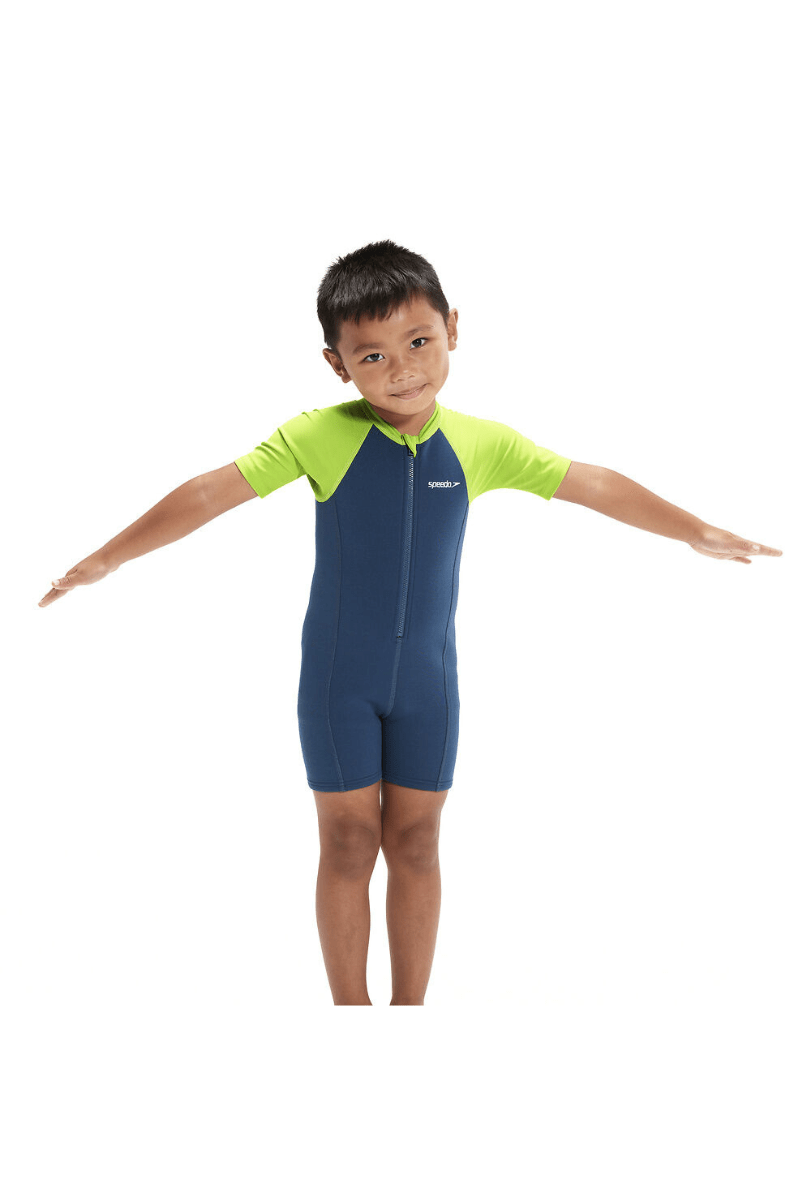 Speedo Toddler Boys Wetsuit One Piece -Blue/Green.