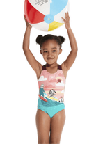 Speedo Toddler Girls Digital Printed Swimsuit.