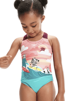 Speedo Toddler Girls Digital Printed Swimsuit.