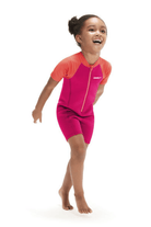 Speedo Toddler Girls Wetsuit One Piece - Cherry Pink/Coral.