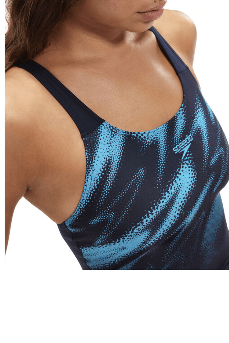 Speedo Women's Hyperboom Placement Print One Piece.