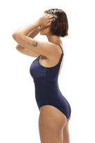Speedo Womens Shaping Contour Eclipse Printed One Piece.