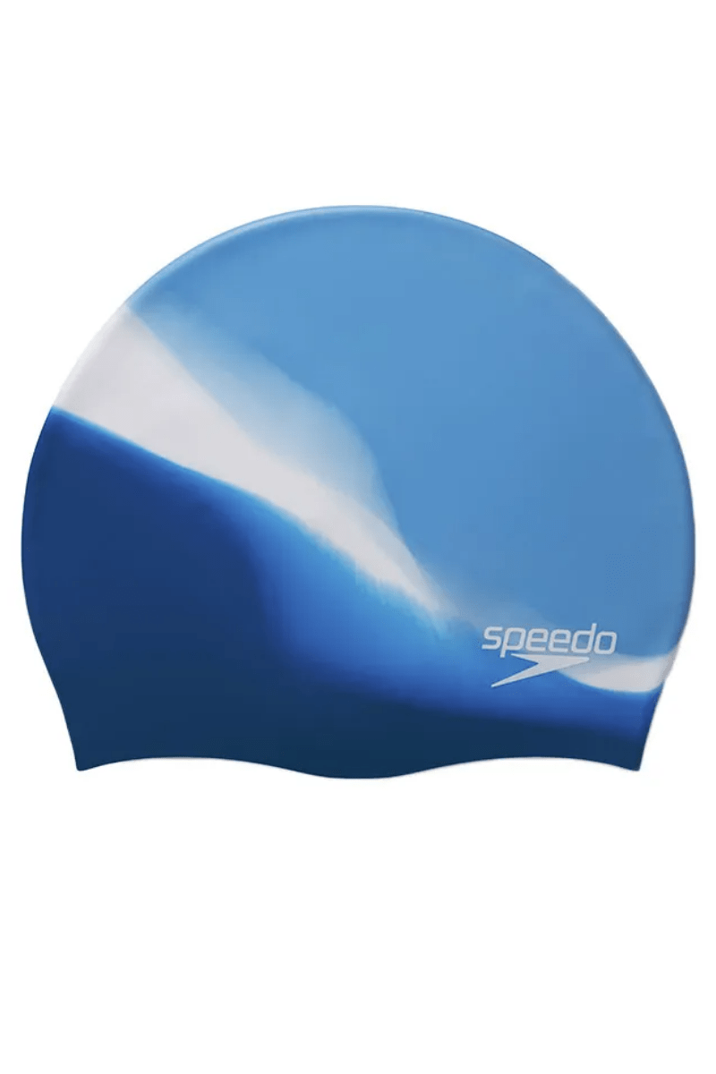 Speedo Multi Colour Silicone Swim Cap - Rose & Blue.