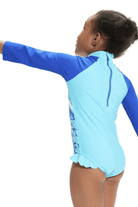 Speedo Toddler Girls Digital Long Sleeve Frill Surfsuit.
