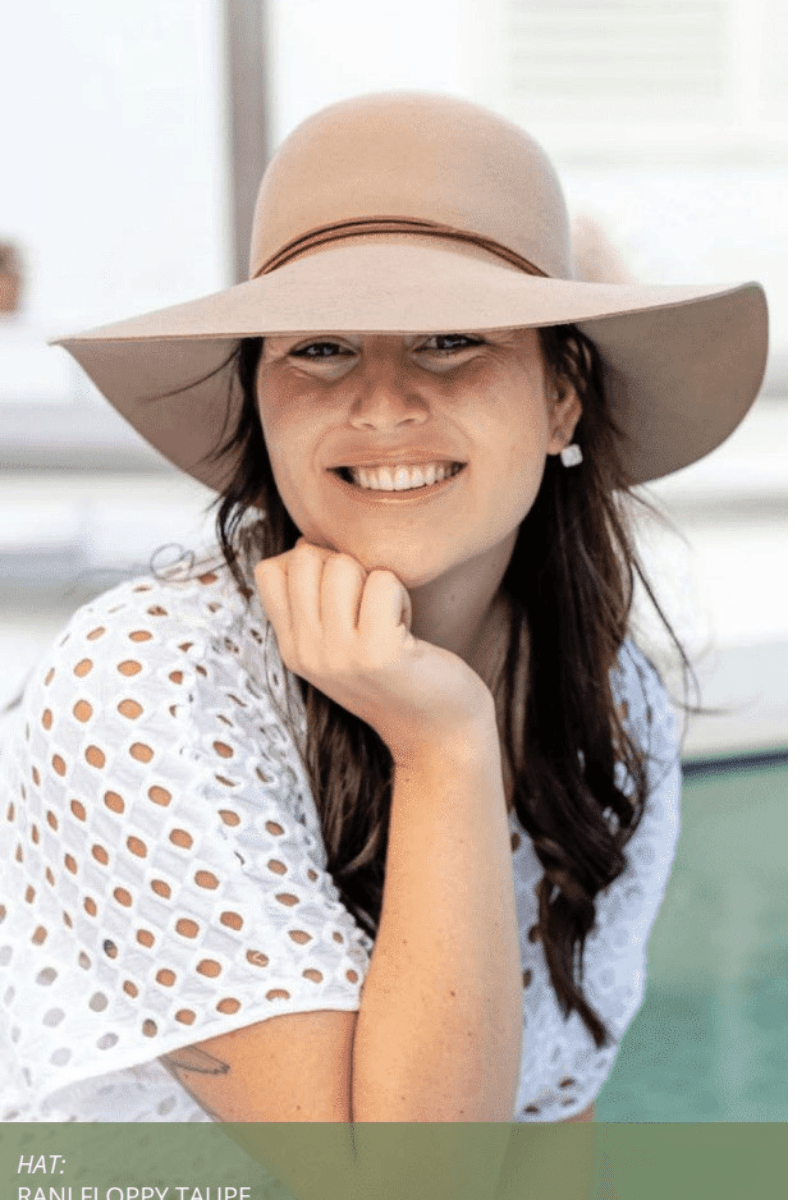 Sundaise Rani Floppy Wool Felt Hat - Taupe.