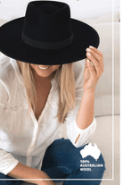 Sundaise Remy Panama Ribbon Edge Wool Felt Hat - Black.