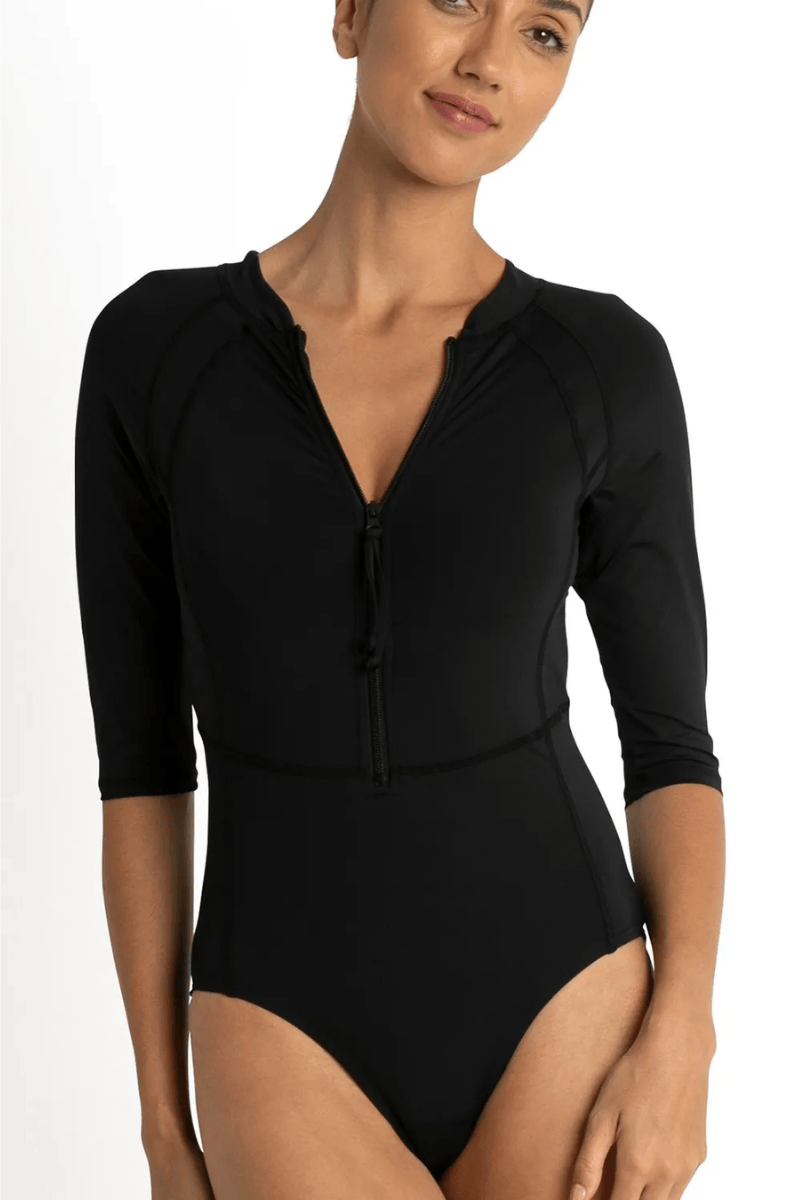 Sunseeker Basix Seasport One Piece Black Seaport Surfsuit.