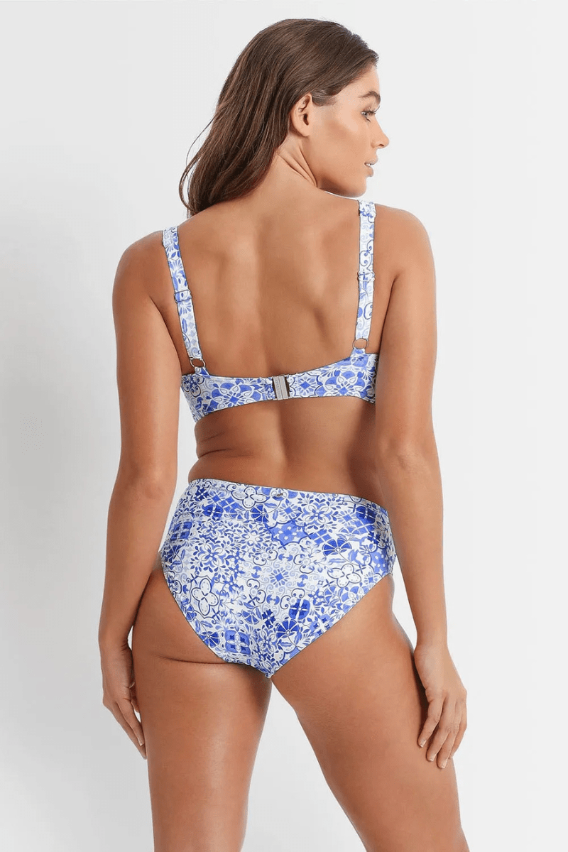 Sunseeker Seville Ruched Mid Rise Pant - White.