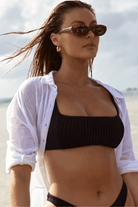 Sunseeker Basix Square Neck Bralette Black.